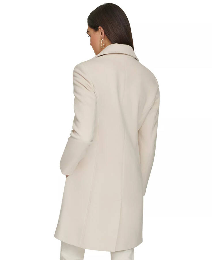 Womens Single-Breasted Wool Blend Coat Nude - 2