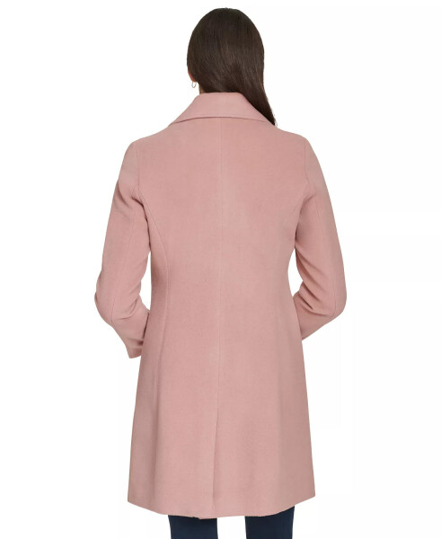 Womens Single-Breasted Wool Blend Coat Tawny Rose - 2