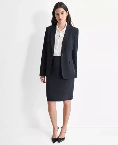 Women’s Single-Button-Front Long-Sleeve Jacket - 5