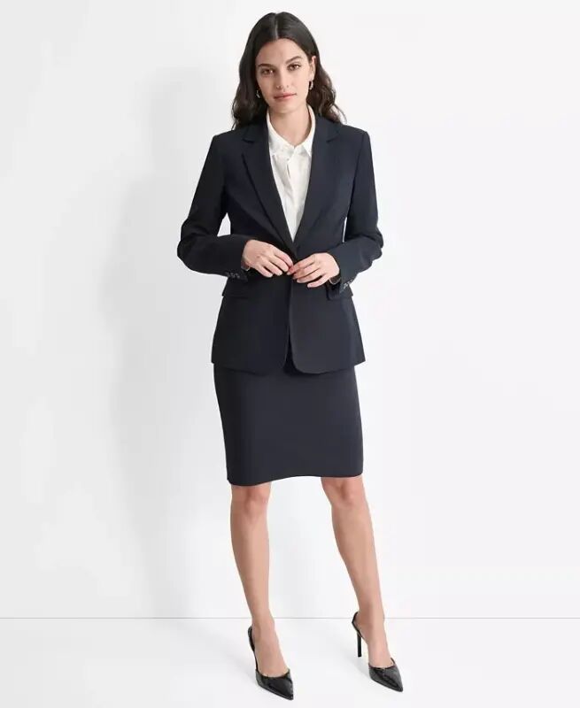 Women’s Single-Button-Front Long-Sleeve Jacket - 6