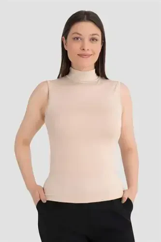 Women's Skin Ribbed Mock Neck Sleeveless Bodysuit 3-Pack - 3