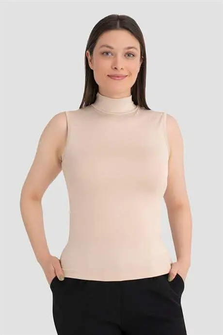 Women's Skin Ribbed Mock Neck Sleeveless Bodysuit 3-Pack - 3