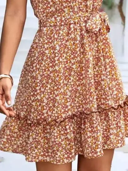 Women's Skirt Ruffled Halter Neck Supima Dress - 3