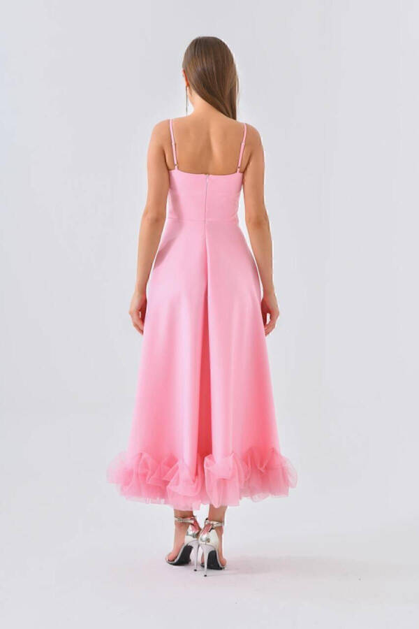 Women's Skirt Tulle Detailed Strappy Midi Dress Prem - 8