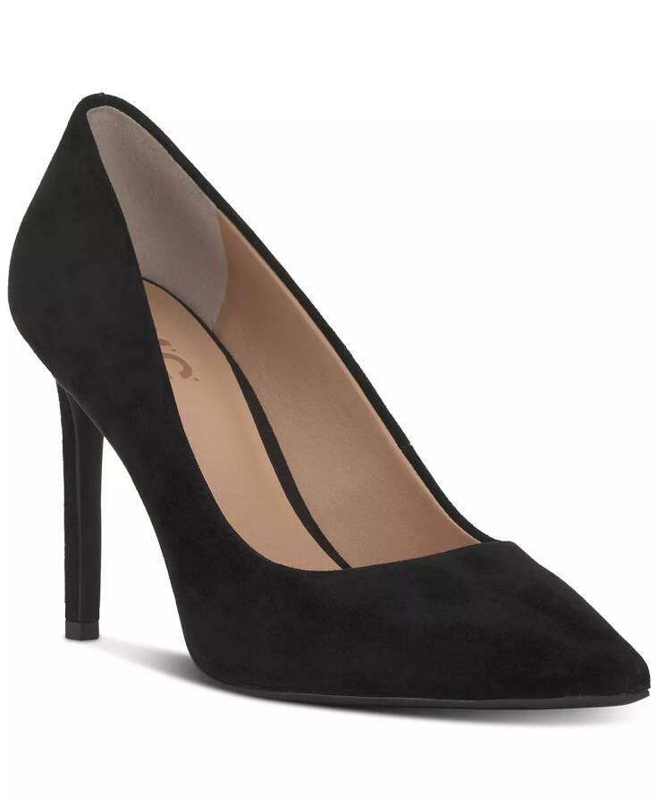 Women's Slania Pointed-Toe Dress Pumps, Created for Modazone Black Suede - 1