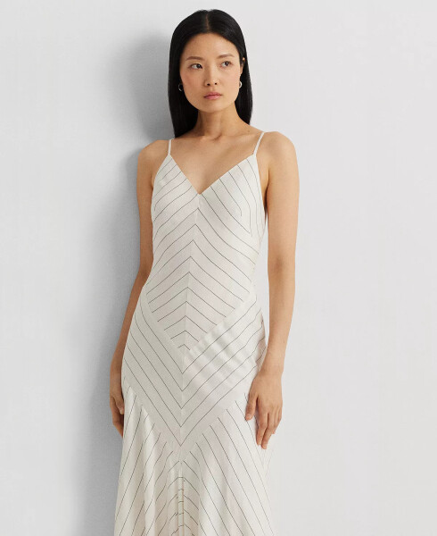 Women's Sleeveless Chevron Gown Winter Cream - 3