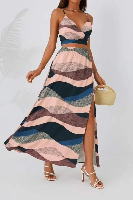 Women's Sleeveless Tank Top Crop Two Piece Set - BÜYÜKBEDENIZ