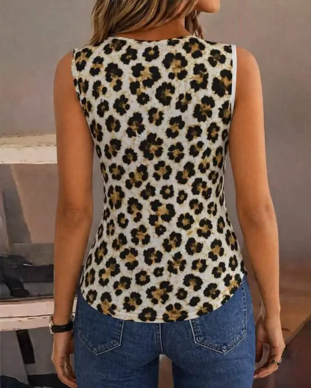 Women's Sleeveless V-Neck Buttoned Colorblock Satin Vest - BÜYÜKBEDENIZ