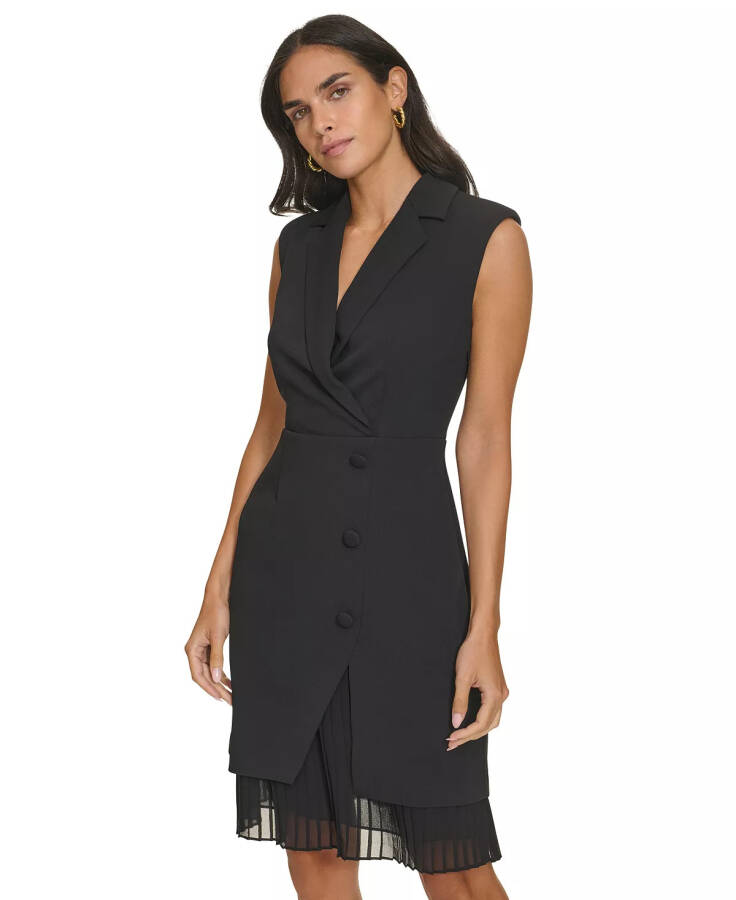 Women's Sleeveless V-Neck Sheath Dress Black - 4