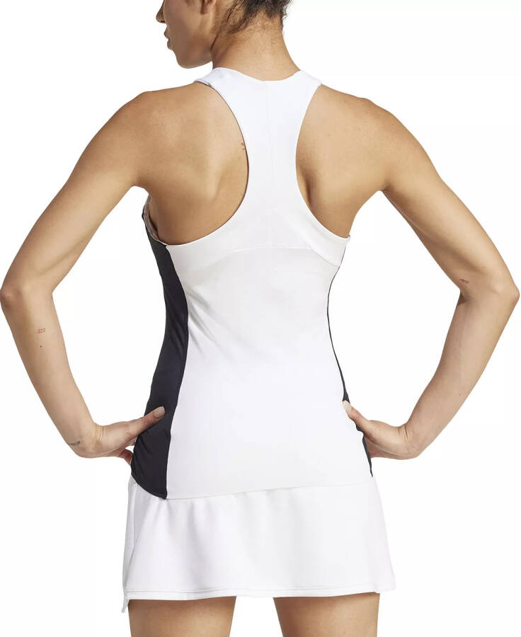 Women's Sleeveless Y-Tank Tennis Top White/Black/Cobalt Blue - 2