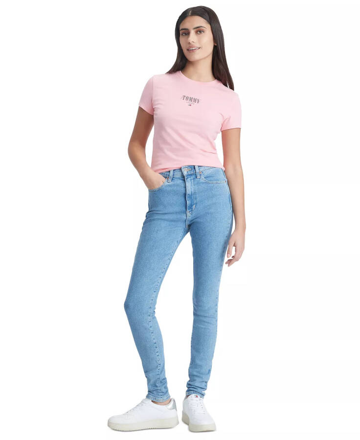 Women's Slim-Fit Essential Logo Graphic T-Shirt Tickled Pink - 8