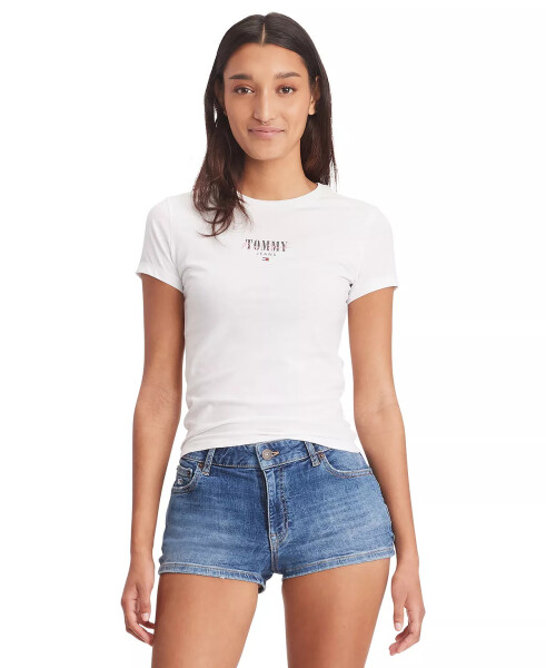 Women's Slim-Fit Essential Logo Graphic T-Shirt White - 5