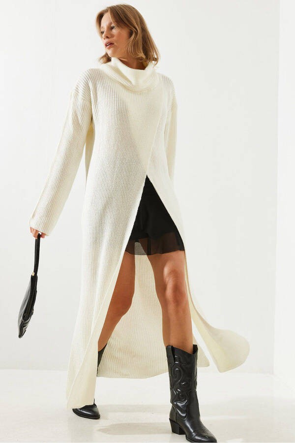 Women's Slit Slouchy Long Poncho Dress 60651007 - 1