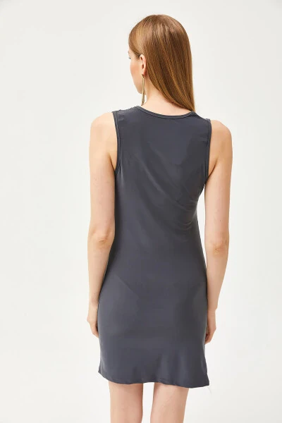 Women's Smoke Drape Detail Stretch Mini Dress ELB-19002083 - 7