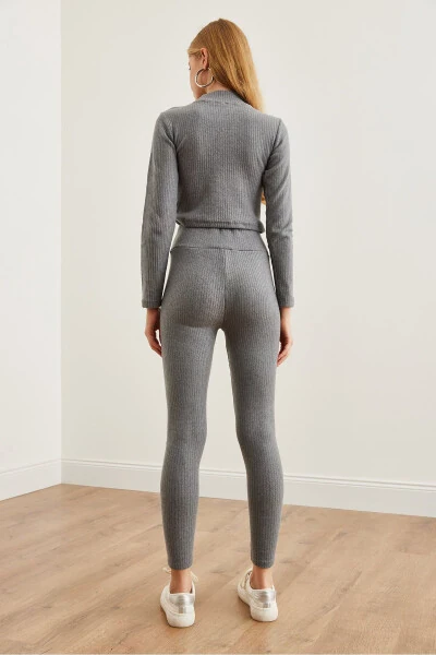 Women's Smoked Cord Thistle Knitwear Set TKM-19000304 - 7