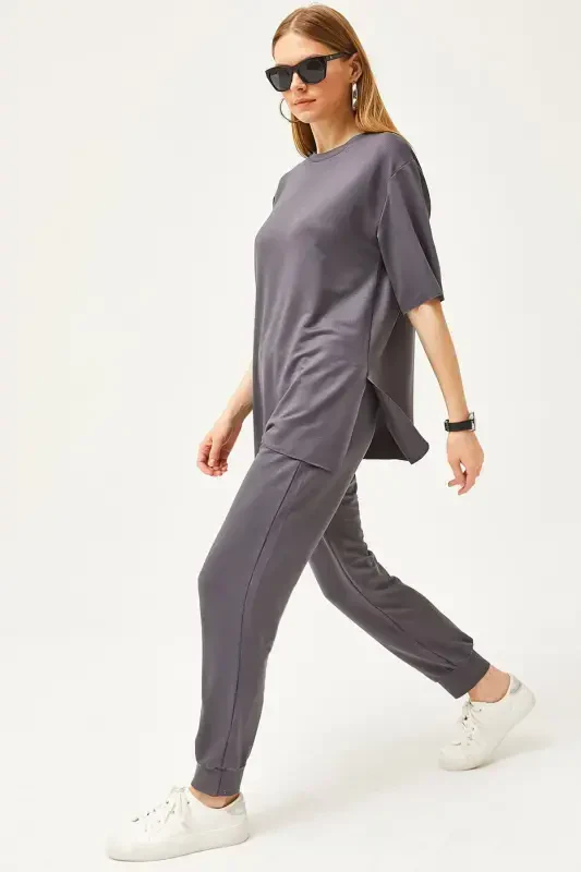 Women's Smoked Dropped Crystal Set TKM-19000 - 3