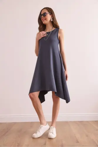 Women's Smoked Soft Texture Sleeveless Bell Dress ELB-19 - 3