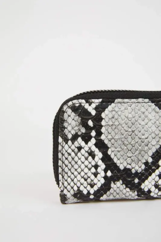 Women's Snake Pattern Zippered Coin Wallet-Mix - 3