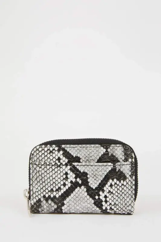 Women's Snake Pattern Zippered Coin Wallet-Mix - 5