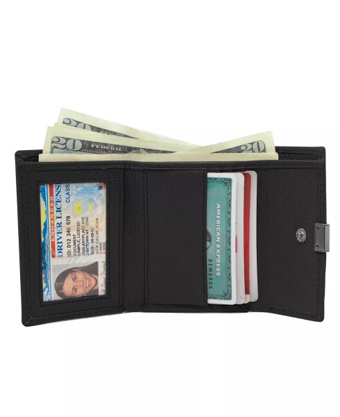 Women's Snap Billfold Indexer Wallet Black - 3