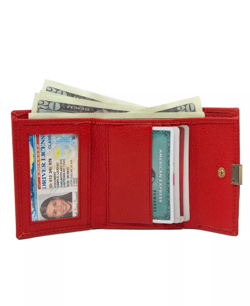 Women's Snap Billfold Indexer Wallet Wine - 3