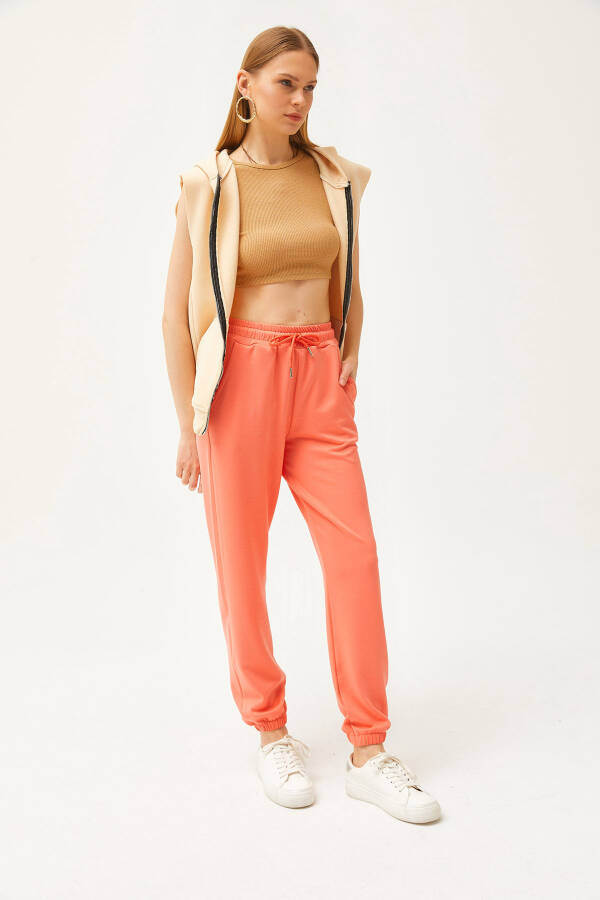 Women's Soft Modal Jogger Sweatpants with Kangaroo Pocket EŞF-00000067 - 5