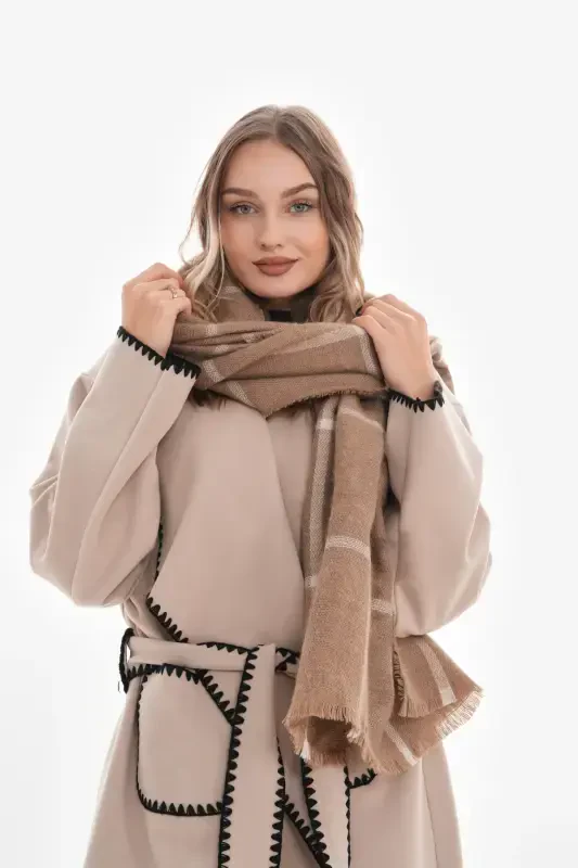 Women's Soft Touch Plaid Scarf-Viso - 1