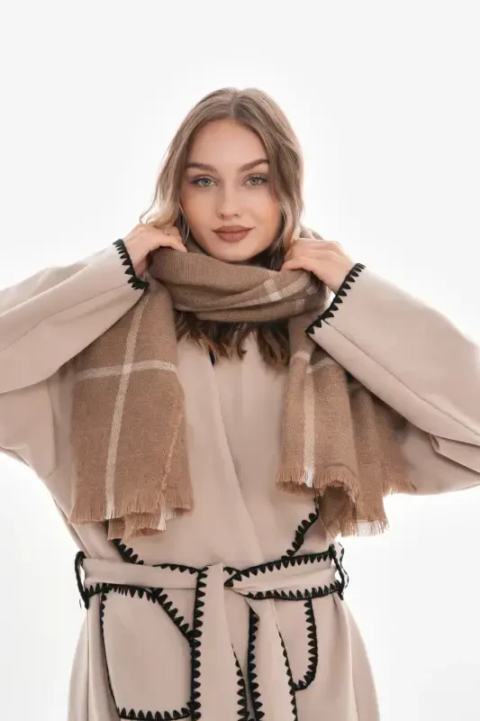 Women's Soft Touch Plaid Scarf-Viso - 5