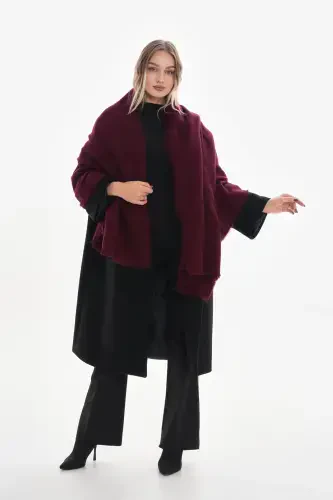 Women's Soft Touch Plain Scarf-Burgundy - 6