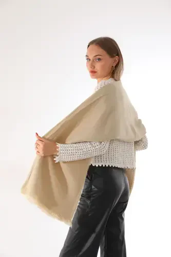 Women's Soft Touch Stone Plain Scarf-Stone - RITAGARCIA (1)