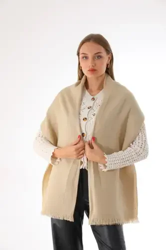 Women's Soft Touch Stone Plain Scarf-Stone - 3