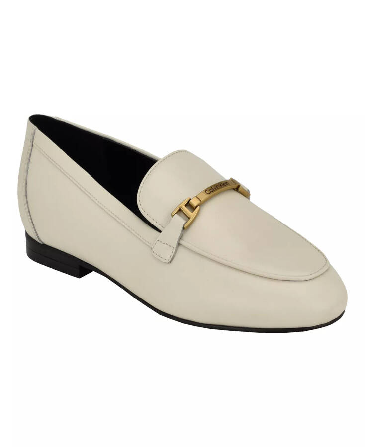 Women's Sommiya Almond Toe Casual Slip-On Loafers Ivory Leather - 1