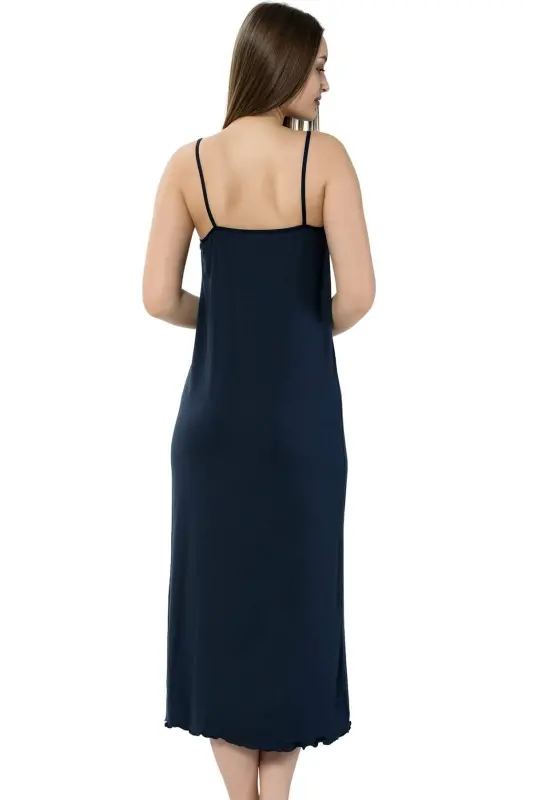 Women's Spaghetti Strap Long Nightdress - 2