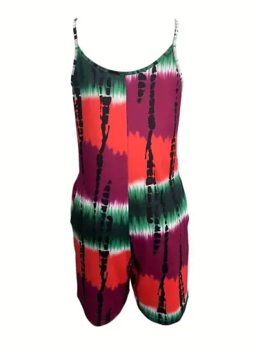 Women's Spaghetti Strap Round Neck Pocketed Short Supima Set - 4