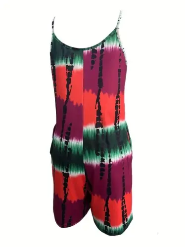 Women's Spaghetti Strap Round Neck Pocketed Short Supima Set - 5