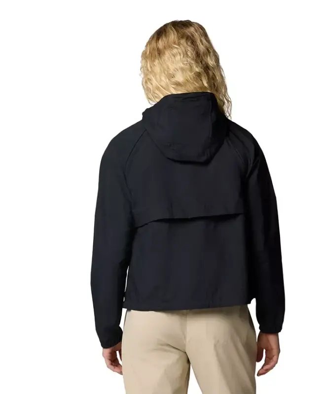 Women's Spire Valley Windbreaker Jacket-Black - 2