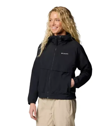 Women's Spire Valley Windbreaker Jacket-Black - 3