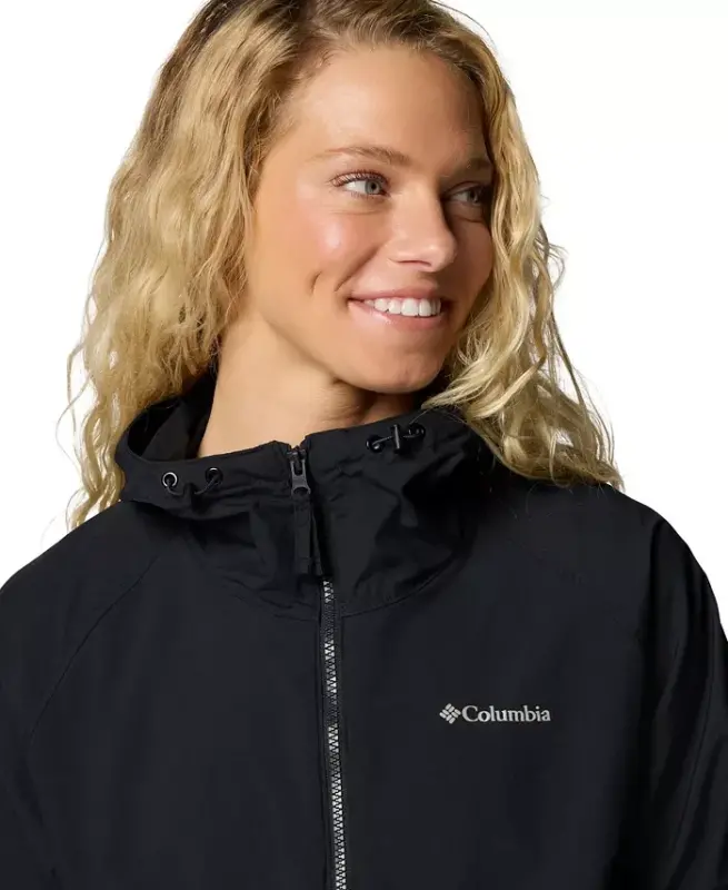 Women's Spire Valley Windbreaker Jacket-Black - 4