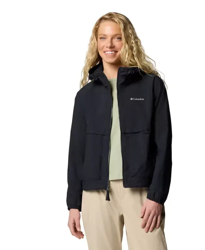 Women's Spire Valley Windbreaker Jacket-Black - 7