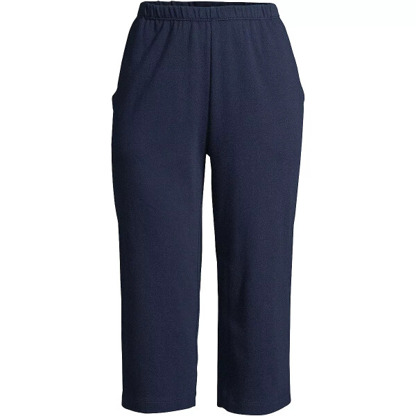 Women's Sport Knit High Rise Elastic Waist Capri Pants Radiant navy - 1