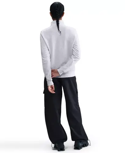 Women's Sportswear Club Fleece 1/2-Zip Sweatshirt - Birch Heather/Black - 4