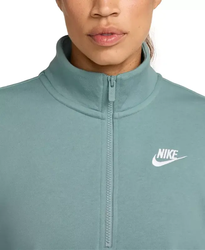 Women's Sportswear Club Fleece 1/2-Zip Sweatshirt - Cannon/White - 2