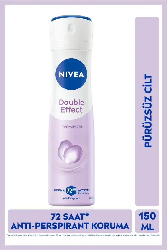 Women's Spray Deodorant Double Effect 150ml, 48 Hour Protection Against Sweat Odor, Smooth Underarms - 6