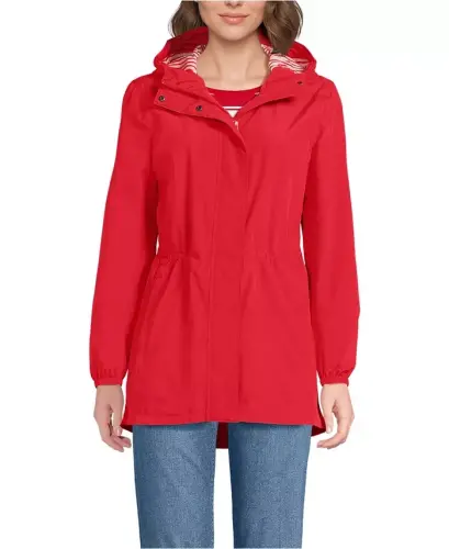 Women's Squall Packable Waterproof Raincoat - Compass red/cherries - 1
