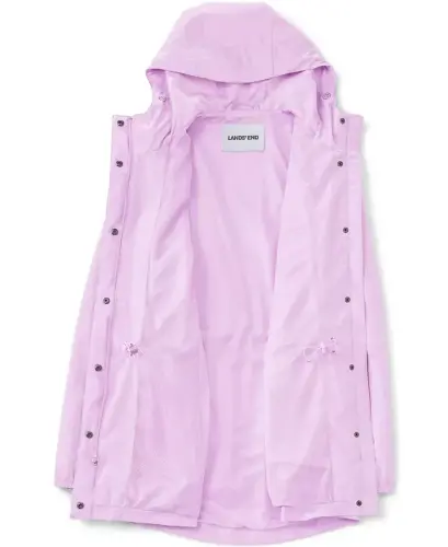 Women's Squall Packable Waterproof Raincoat - Pale orchid - LANDS' END (1)