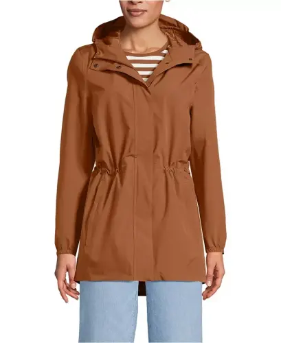 Women's Squall Packable Waterproof Raincoat - Rich ginger brown - 1