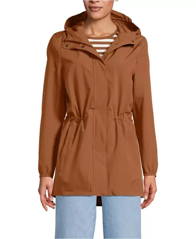 Women's Squall Packable Waterproof Raincoat - Rich ginger brown - 1