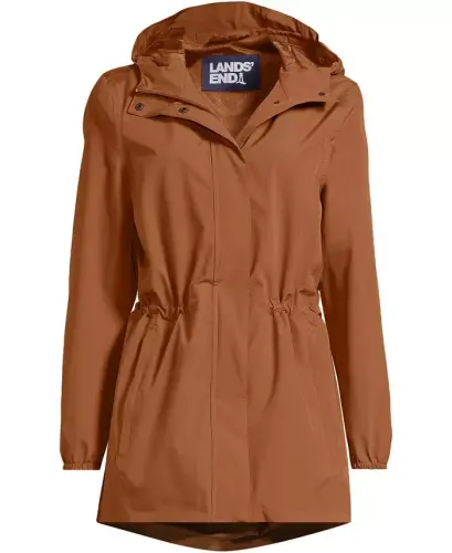 Women's Squall Packable Waterproof Raincoat - Rich ginger brown - 3