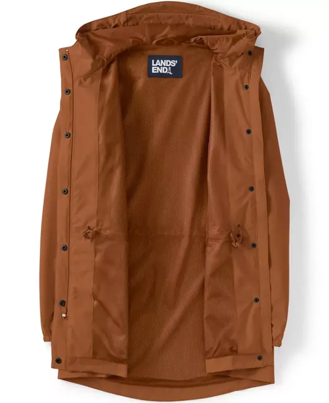 Women's Squall Packable Waterproof Raincoat - Rich ginger brown - 4