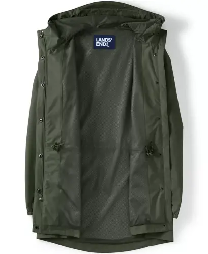 Women's Squall Packable Waterproof Raincoat - Rich olive green - 4